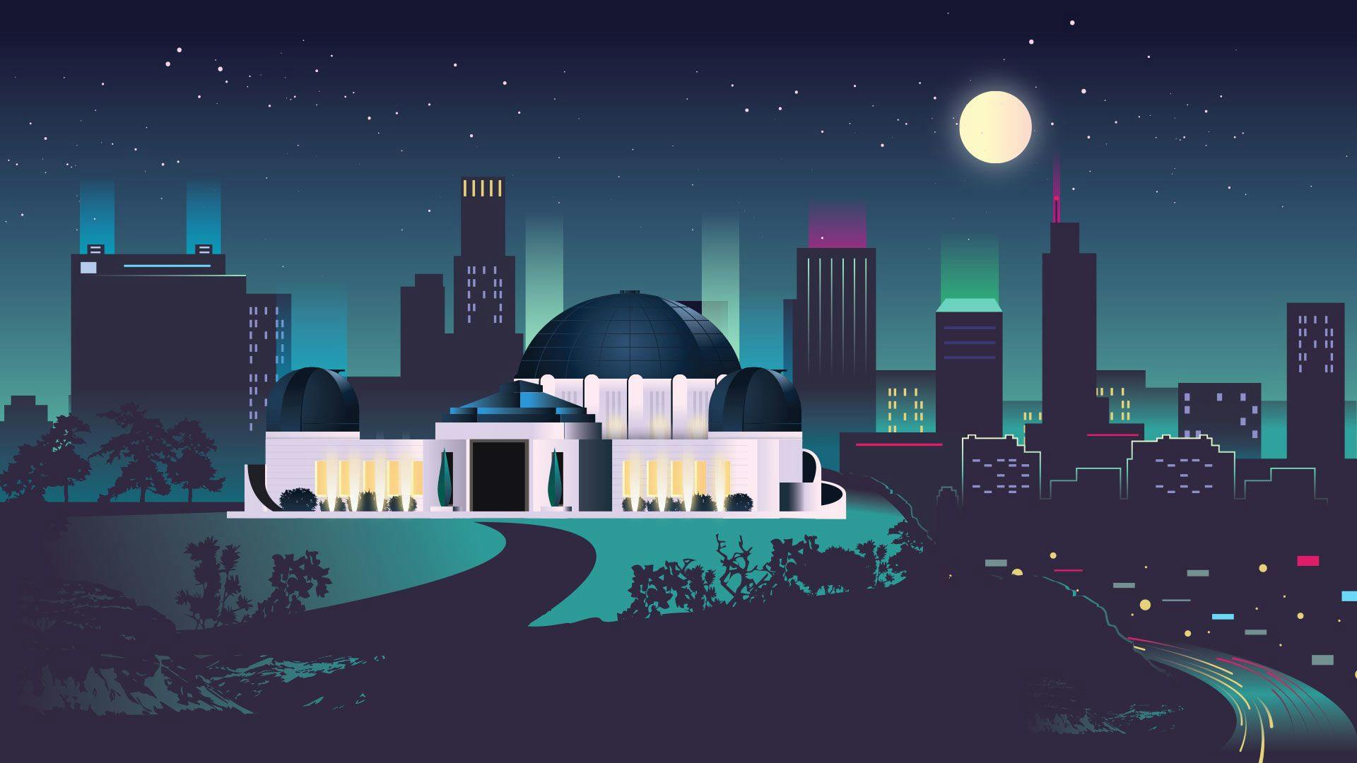 Griffith Observatory Night Scene (1)